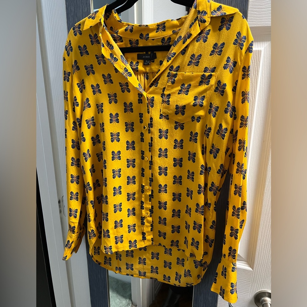 J.Crew Silk Butterfly Blouse
